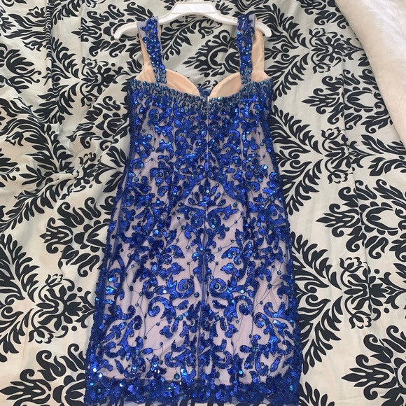 Blue Rhinestone Dress - Picture 3 of 5